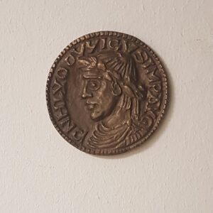 Bronze-Ronde zum Jubiläum der Stadt Rheine 1988. FDS26004